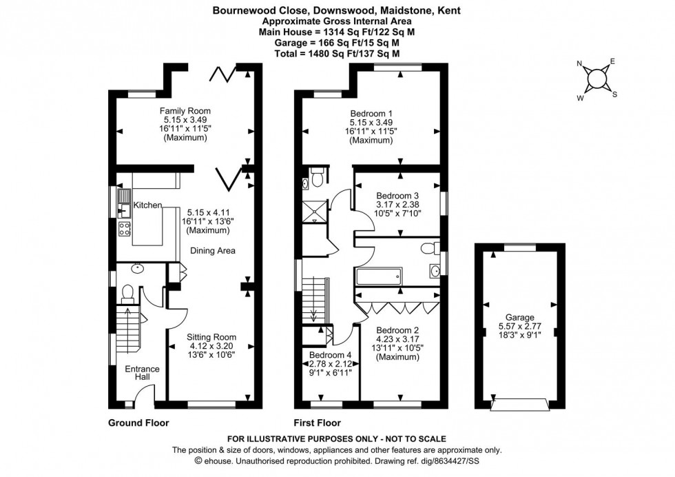 Floorplan for Bournewood Close, Downswood, Maidstone