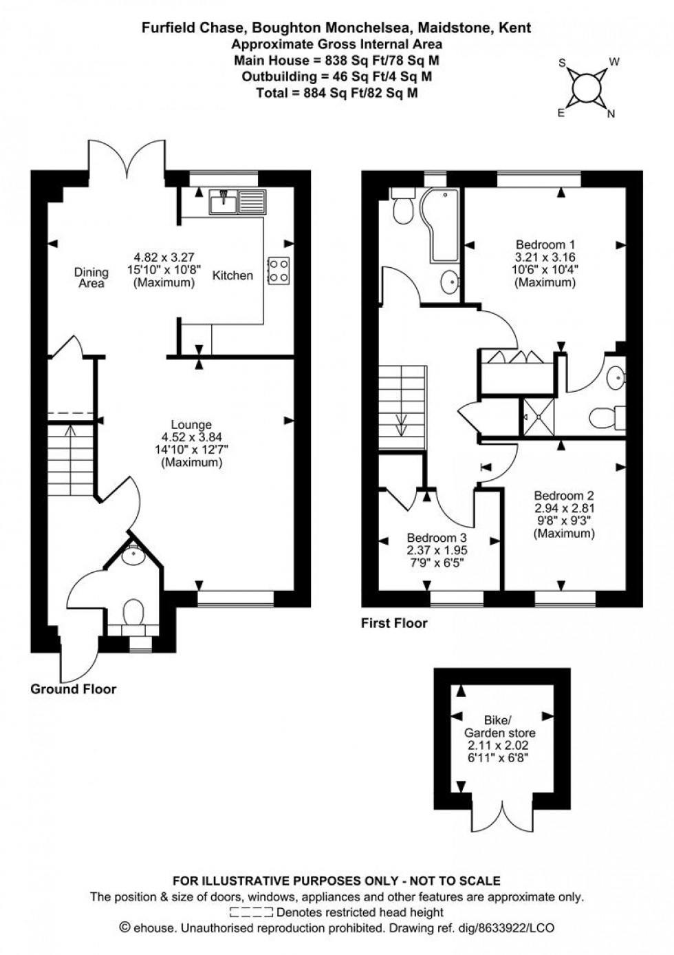 Floorplan for Furfield Chase, Boughton Monchelsea, Maidstone