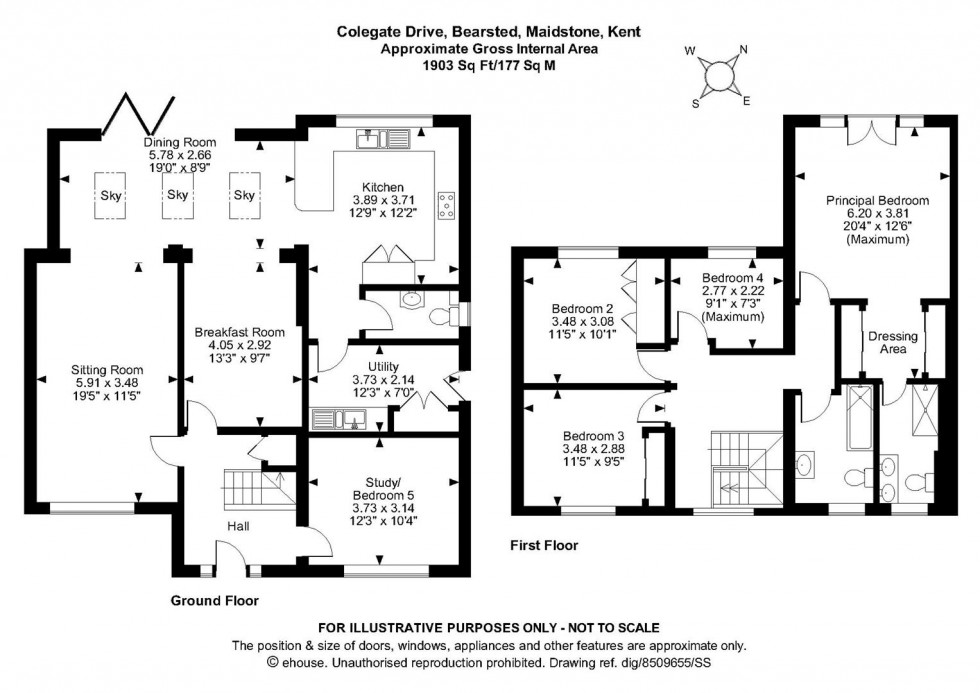 Floorplan for Colegate Drive, Bearsted, Maidstone