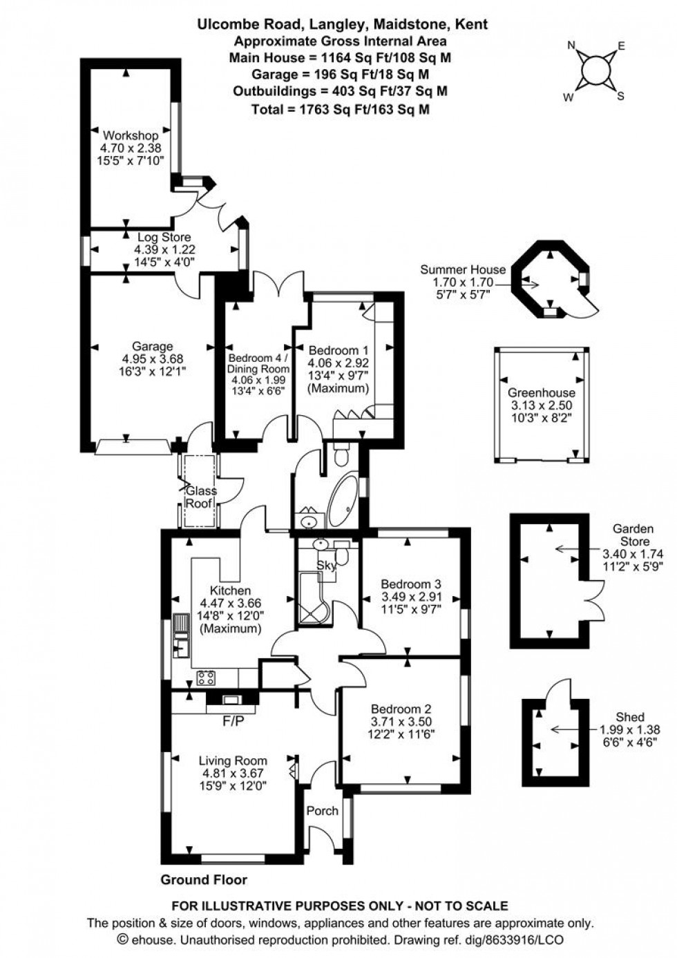 Floorplan for Ulcombe Road, Langley, Maidstone