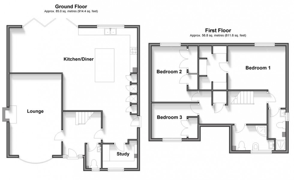 Floorplan for Priestley Drive, Larkfield, Aylesford