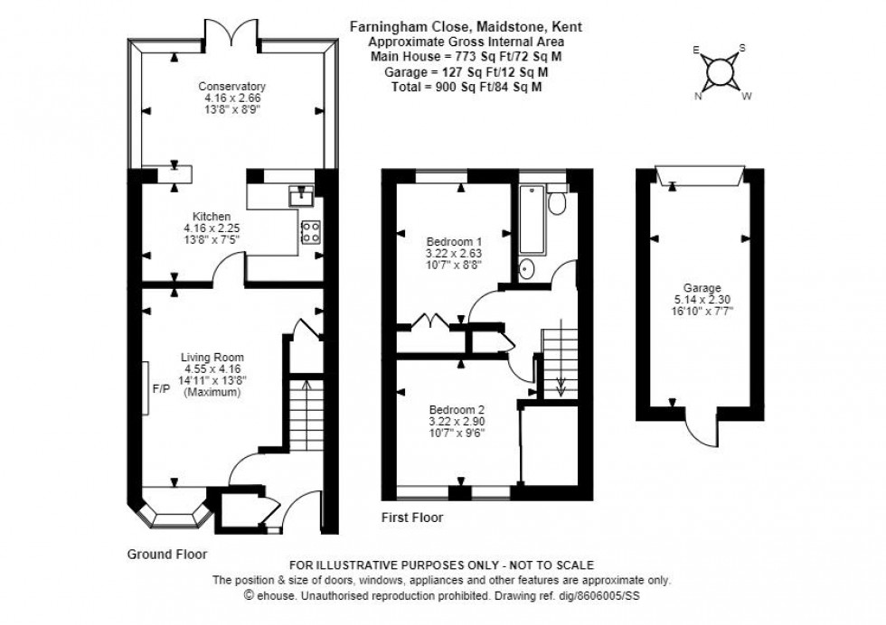 Floorplan for Farningham Close, Maidstone