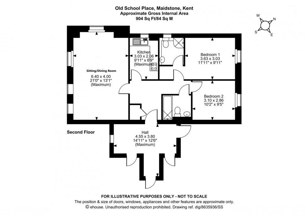 Floorplan for Old School Place, Maidstone