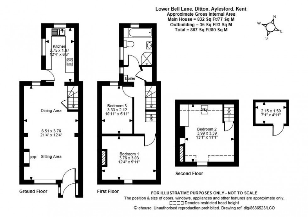 Floorplan for Lower Bell Lane, Ditton