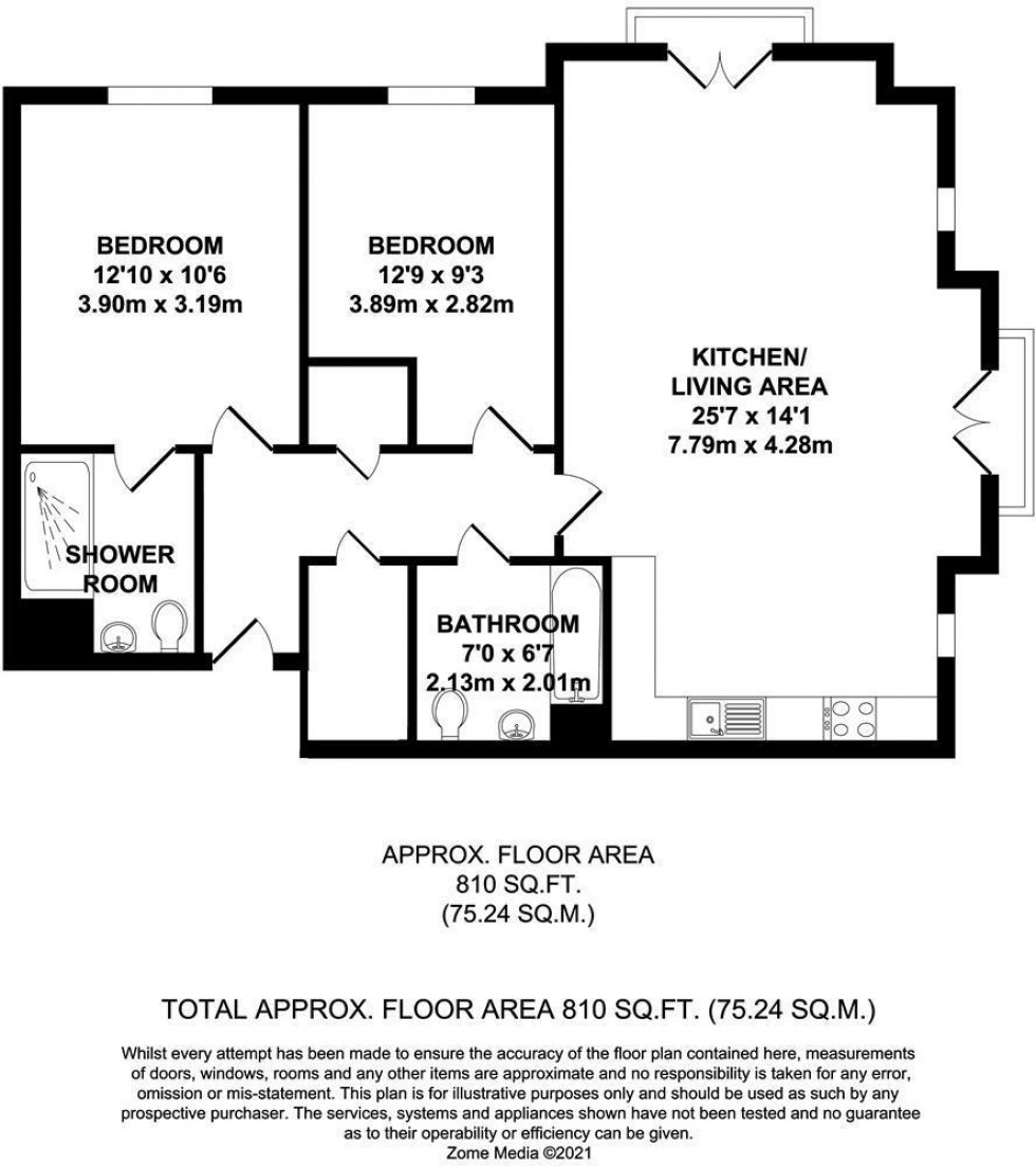 Floorplan for Bannister Way, Leybourne