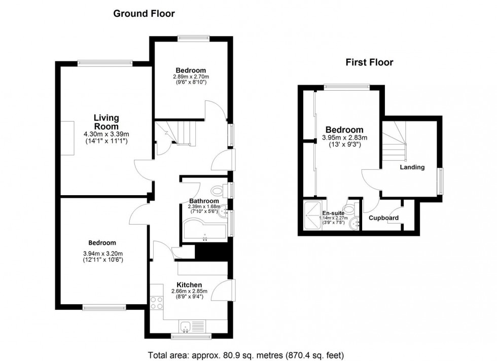 Floorplan for Downs View Road, Penenden Heath, Maidstone