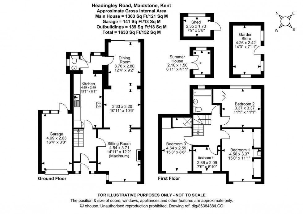 Floorplan for Headingly Road, Allington, Maidstone