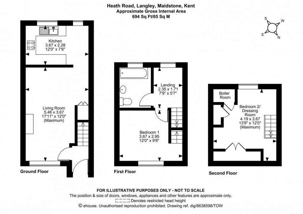 Floorplan for Heath Road, Langley, Maidstone