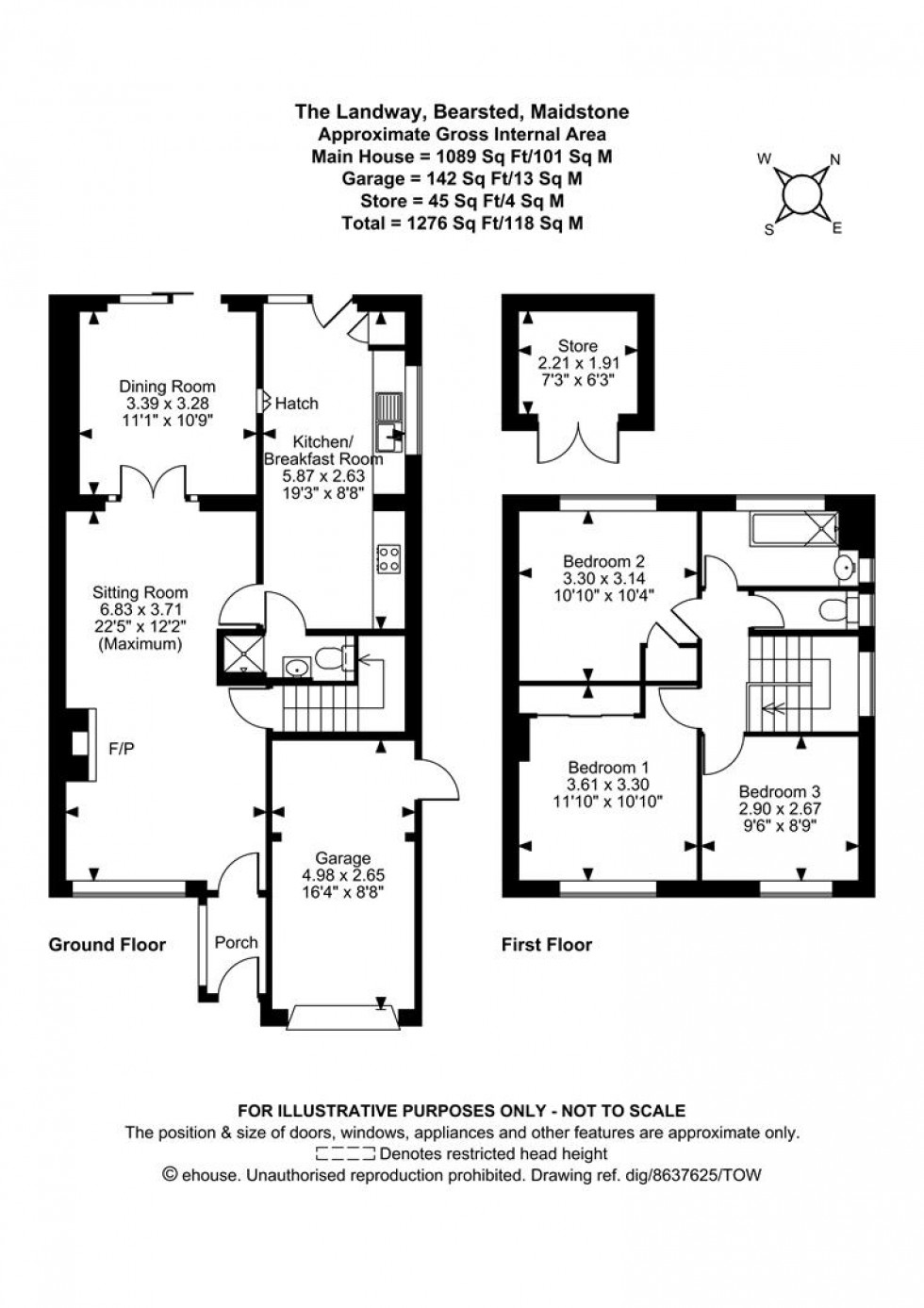 Floorplan for The Landway, Bearsted, Maidstone