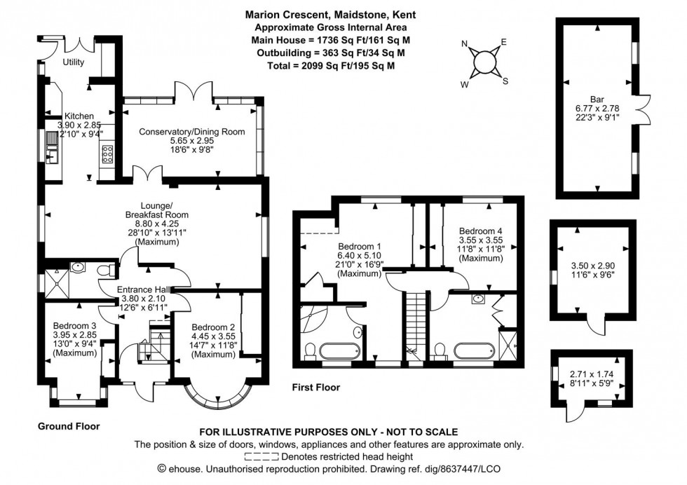 Floorplan for Marion Crescent, Maidstone