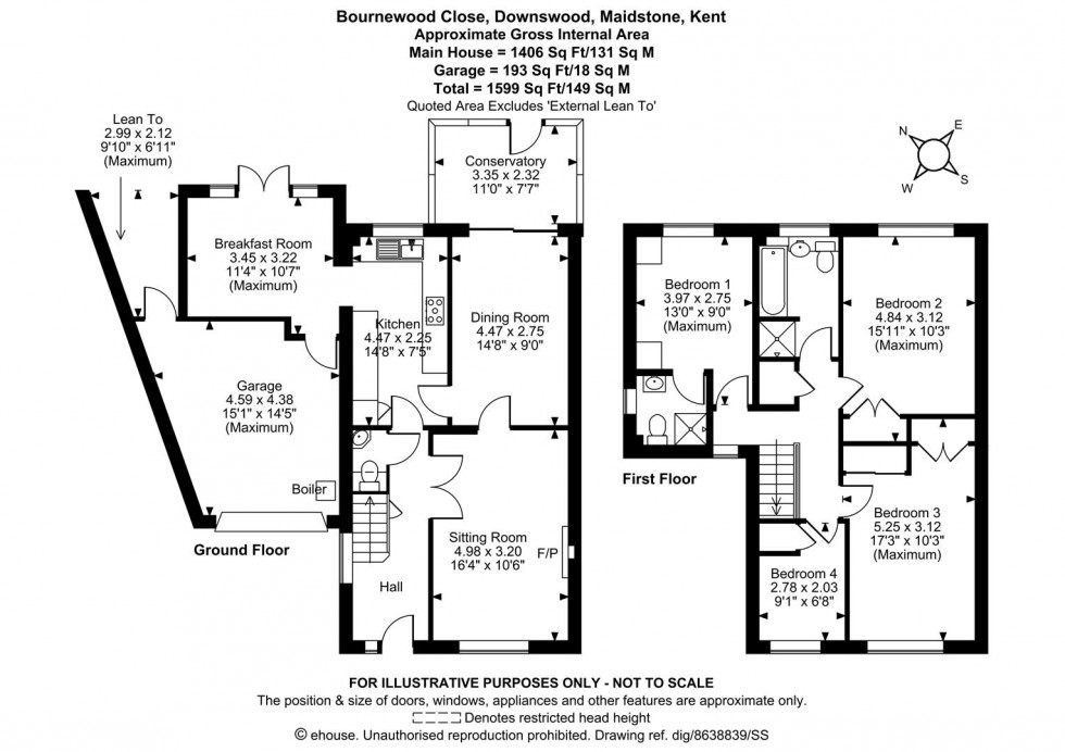 Floorplan for Bournewood Close, Downswood, Maidstone