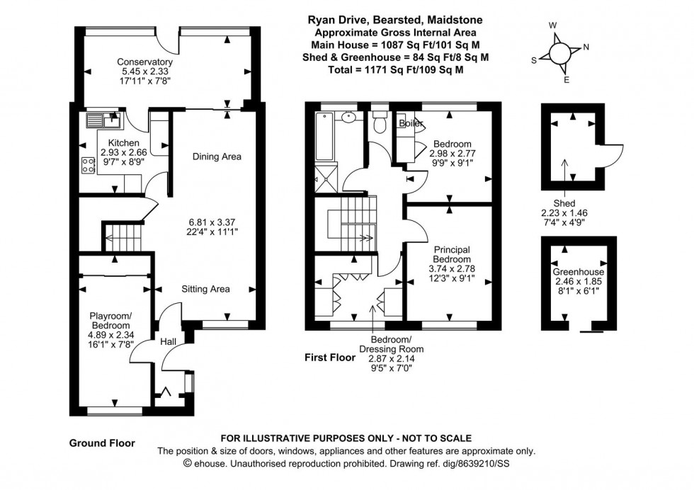 Floorplan for Ryan Drive, Bearsted, Maidstone