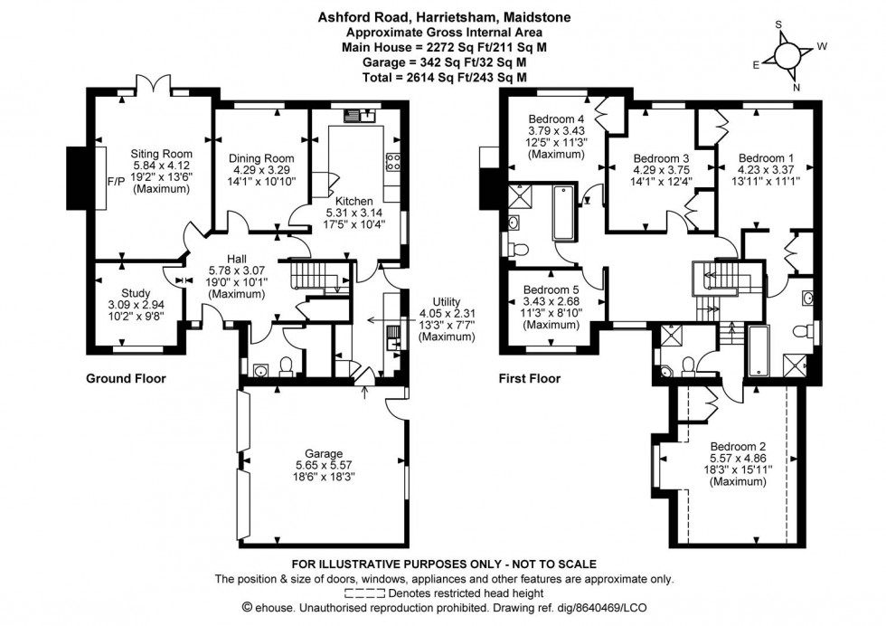 Floorplan for Ashford Road, Harrietsham, Maidstone