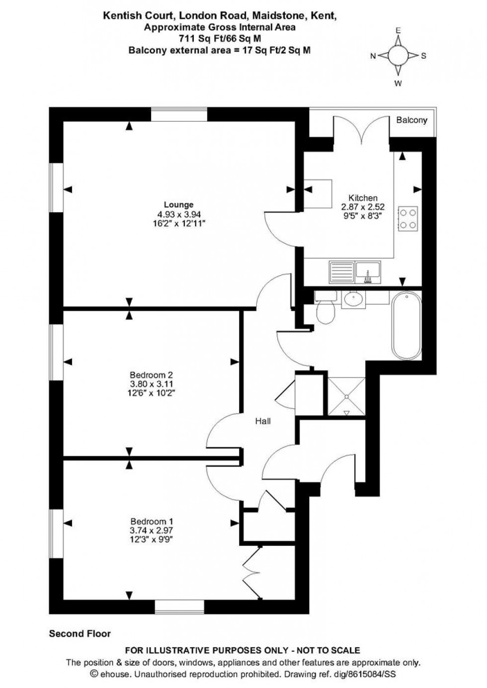 Floorplan for London Road, Maidstone