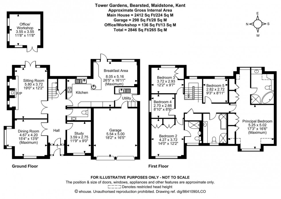 Floorplan for Tower Gardens, Bearsted, Maidstone