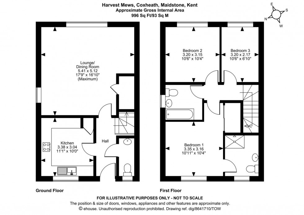 Floorplan for Harvest Mews, Coxheath, Maidstone