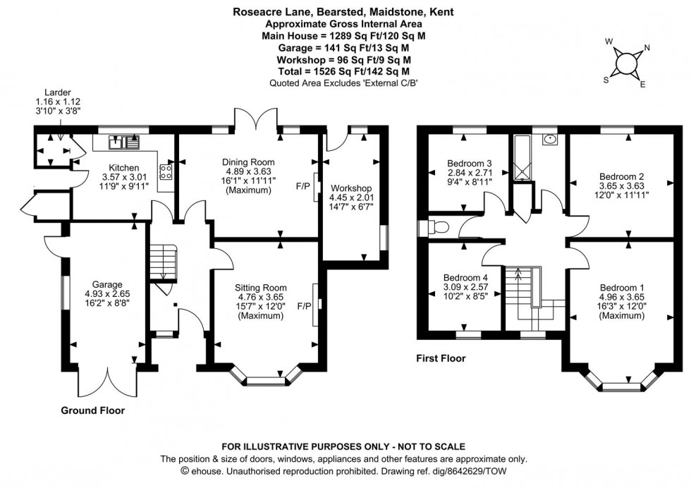 Floorplan for Roseacre Lane, Bearsted, Maidstone