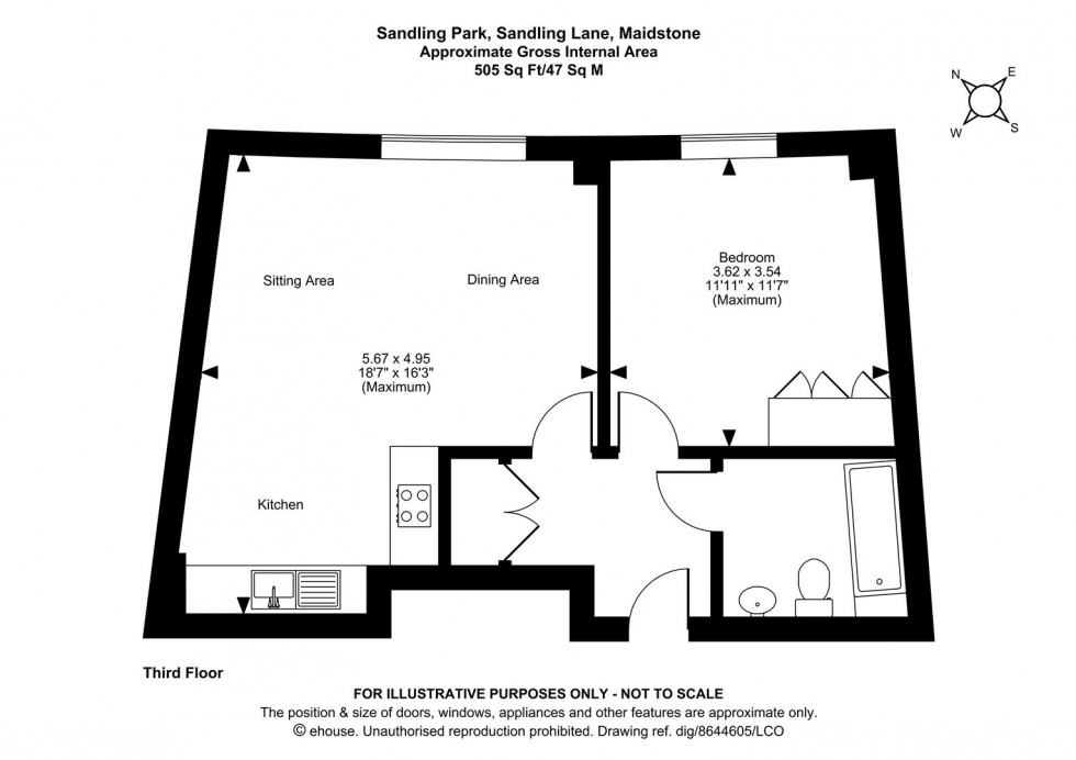 Floorplan for Sandling Park, Sandling Lane, Maidstone