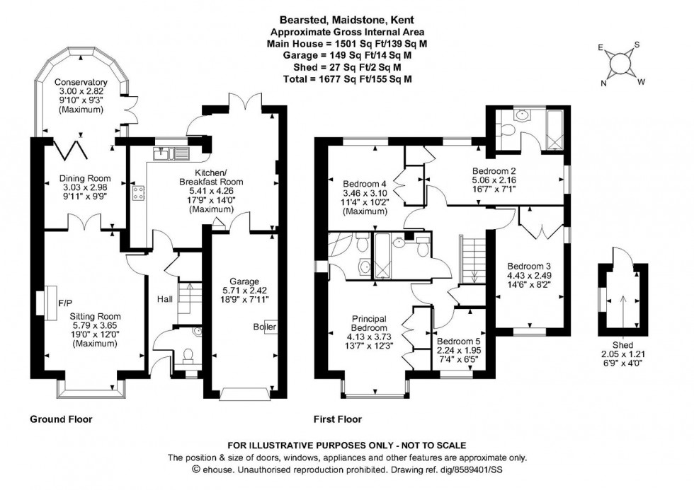 Floorplan for Creve Coeur Close, Bearsted, Maidstone