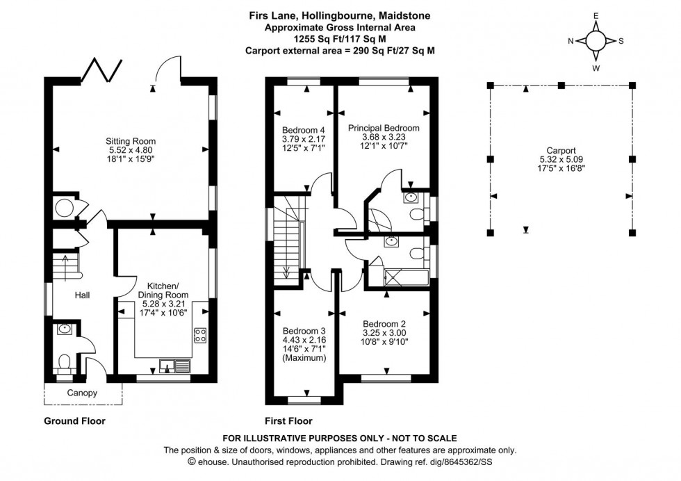 Floorplan for Firs Lane, Hollingbourne, Maidstone