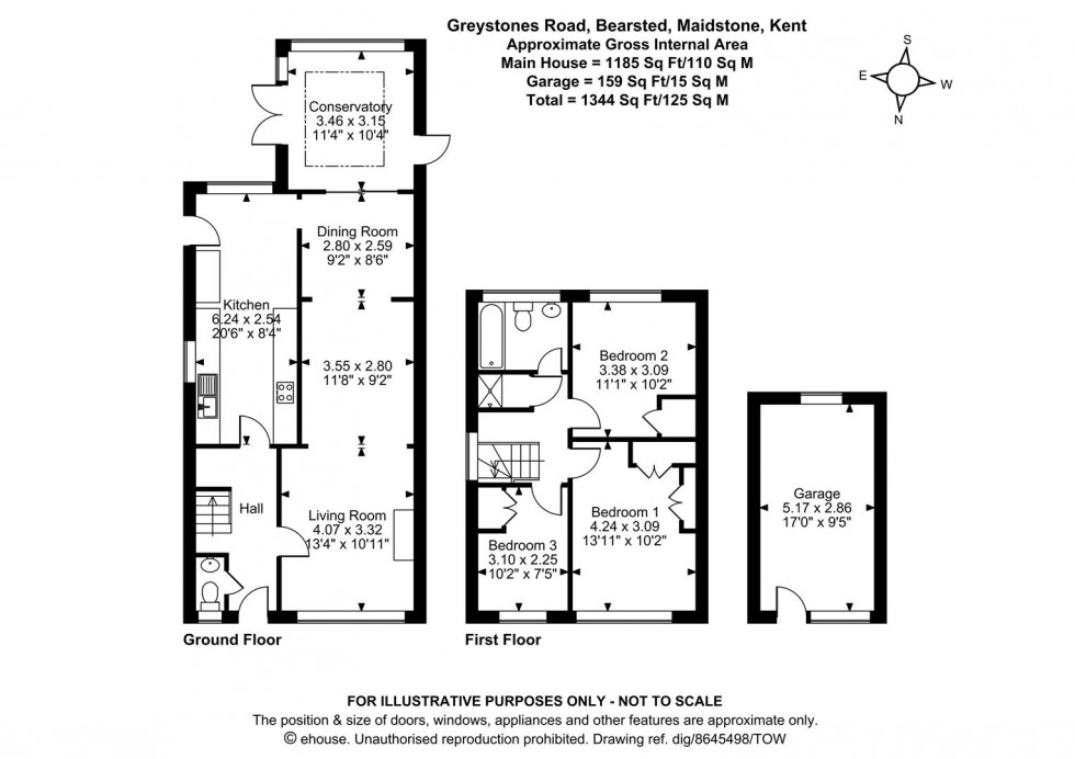 Floorplan for Greystones Road, Bearsted, Maidstone