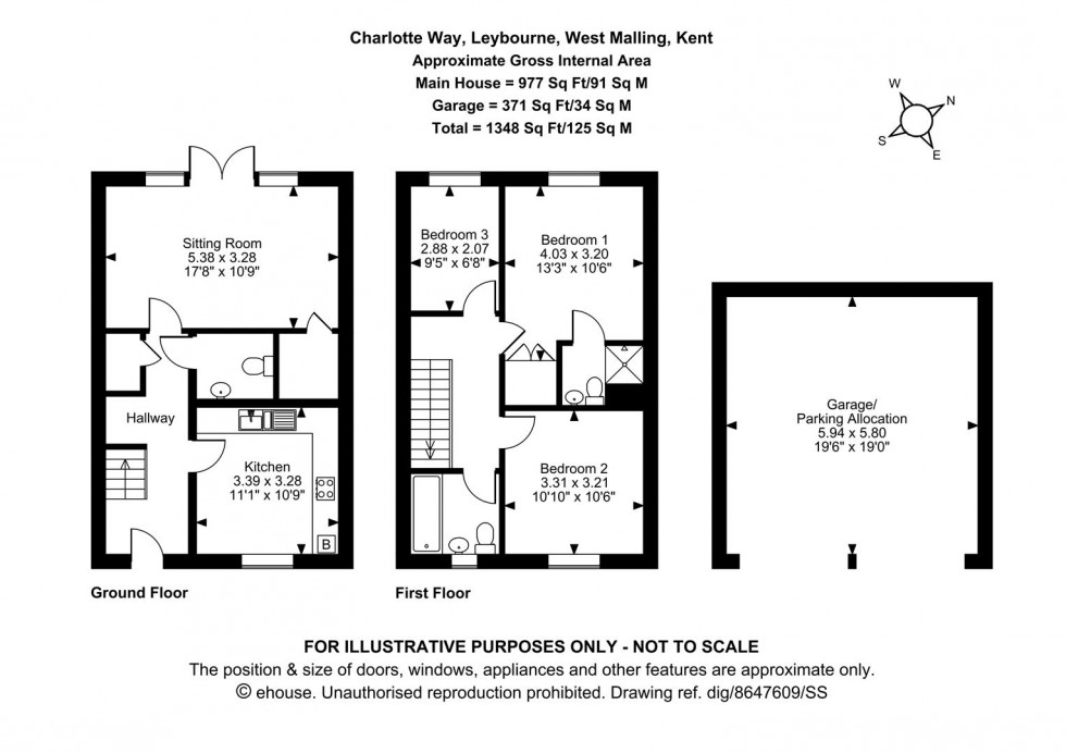 Floorplan for Charlotte Way, Leybourne, West Malling