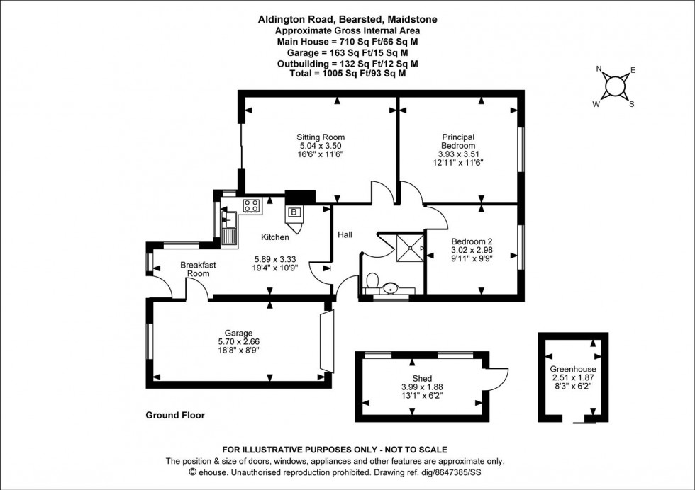 Floorplan for Aldington Road, Bearsted, Maidstone