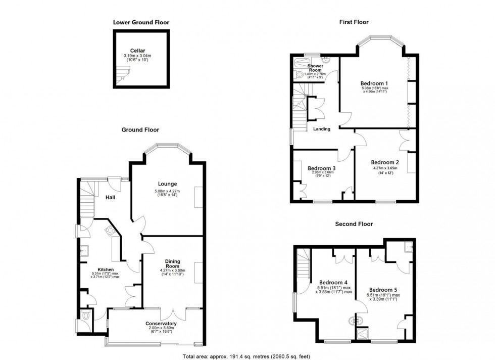 Floorplan for Bower Mount Road, Maidstone