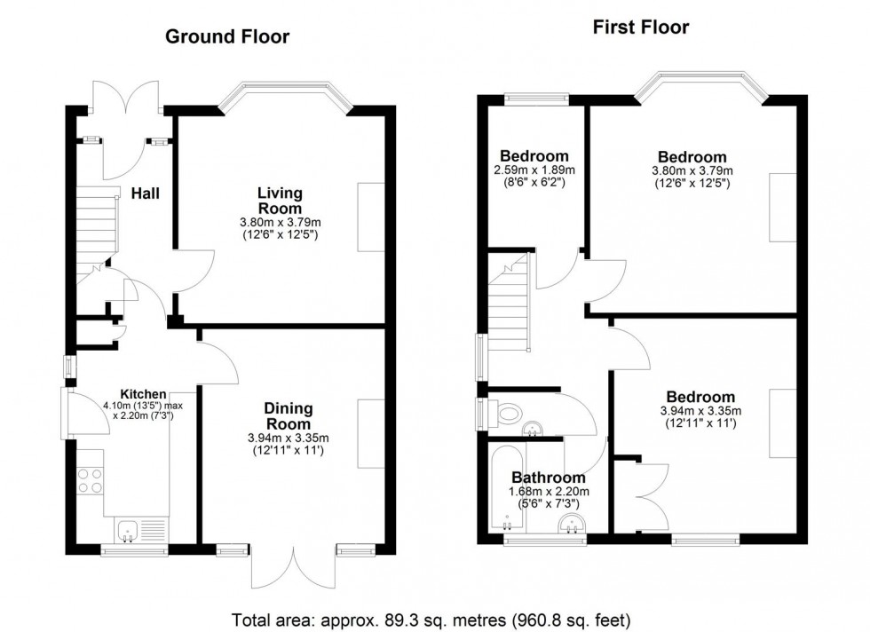 Floorplan for New Hythe Lane, Larkfield, Aylesford