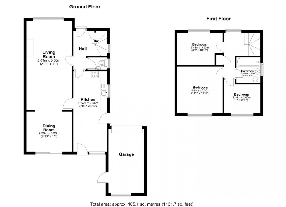 Floorplan for The Avenue, Aylesford