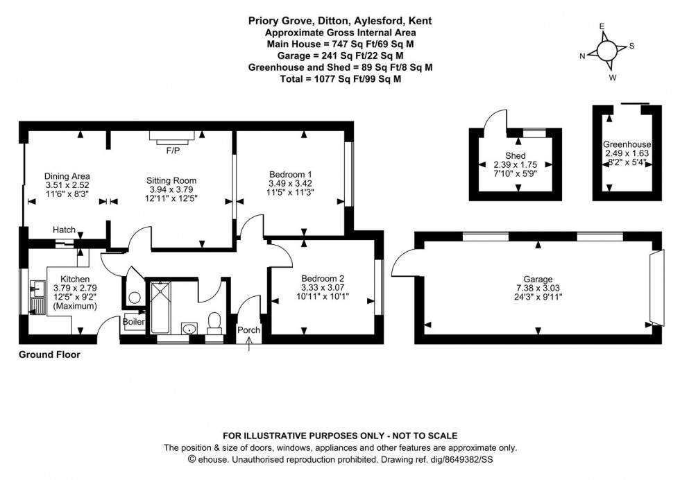 Floorplan for Priory Grove, Ditton, Aylesford