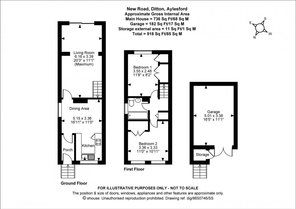 Floorplan for New Road, Ditton, Aylesford