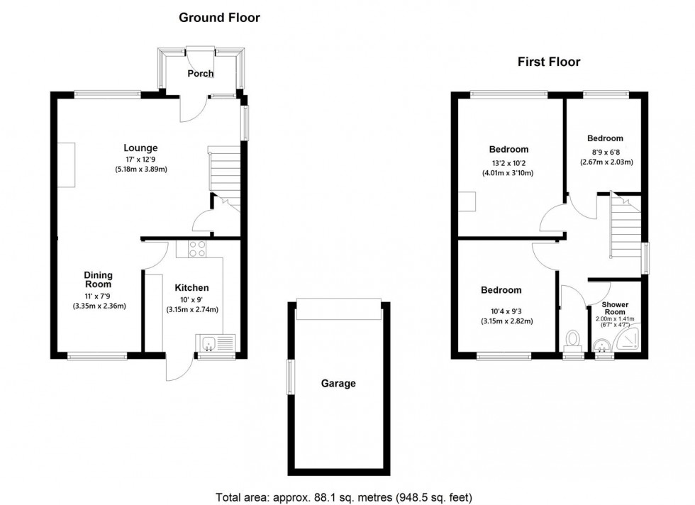 Floorplan for Stanford Drive, Maidstone