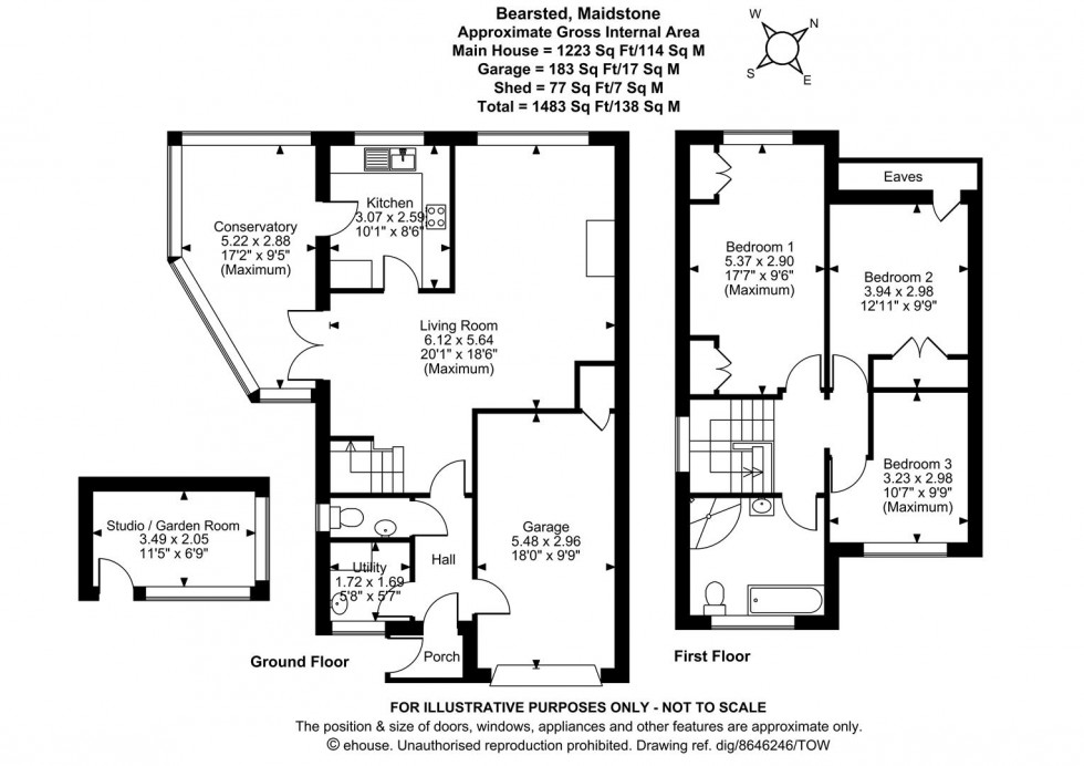 Floorplan for Aviemore Gardens, Bearsted, Maidstone