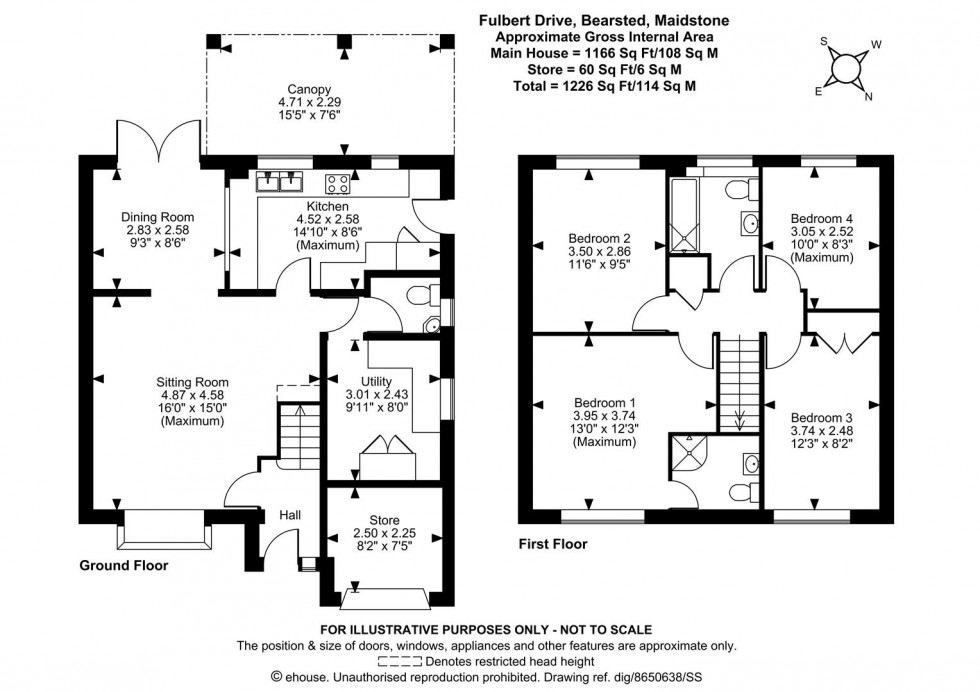 Floorplan for Fulbert Drive, Bearsted, Maidstone
