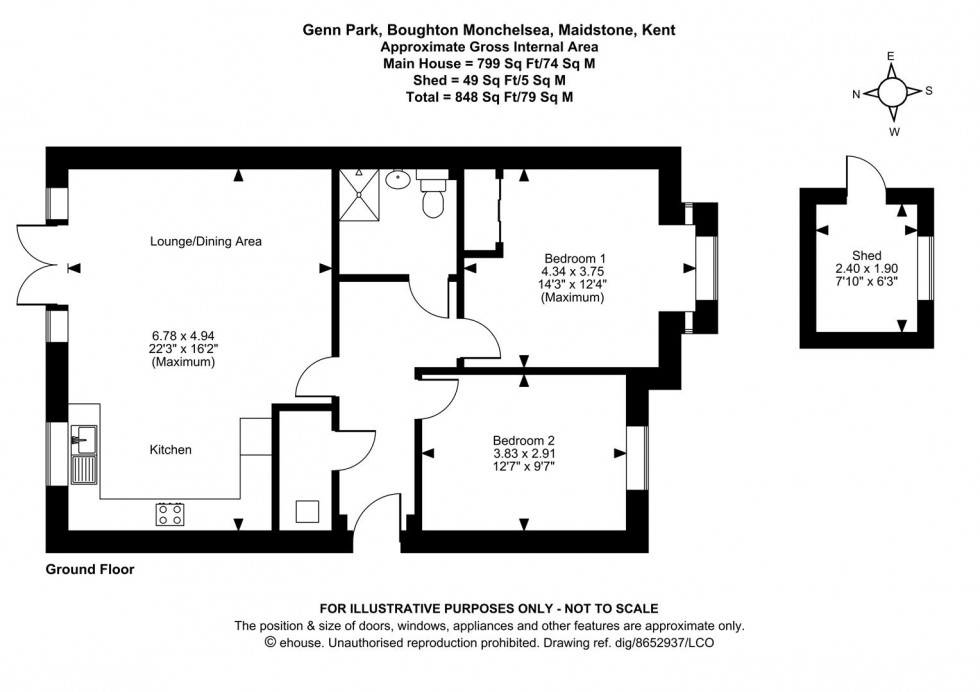 Floorplan for Genn Park, Boughton Monchelsea, Maidstone
