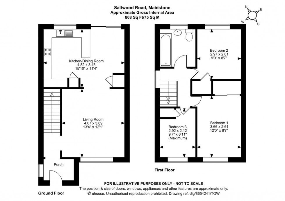 Floorplan for Saltwood Road, Maidstone