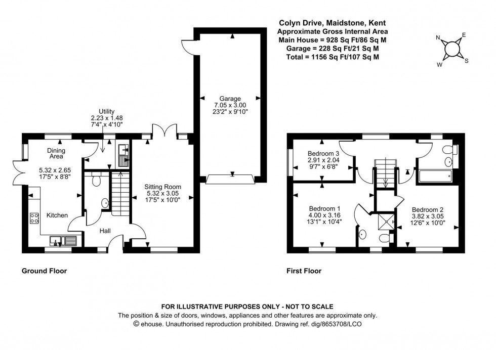 Floorplan for Colyn Drive, Maidstone