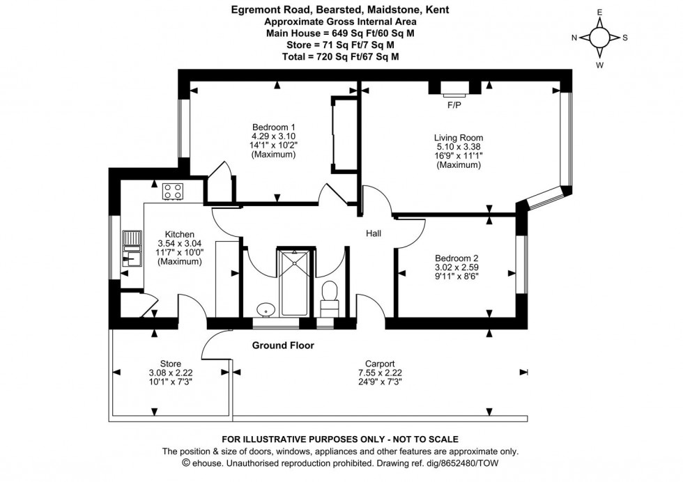 Floorplan for Egremont Road, Bearsted, Maidstone