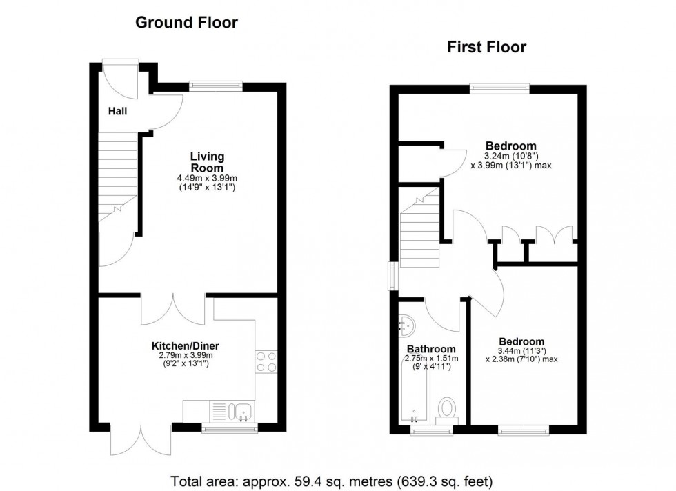 Floorplan for Grant Drive, Maidstone