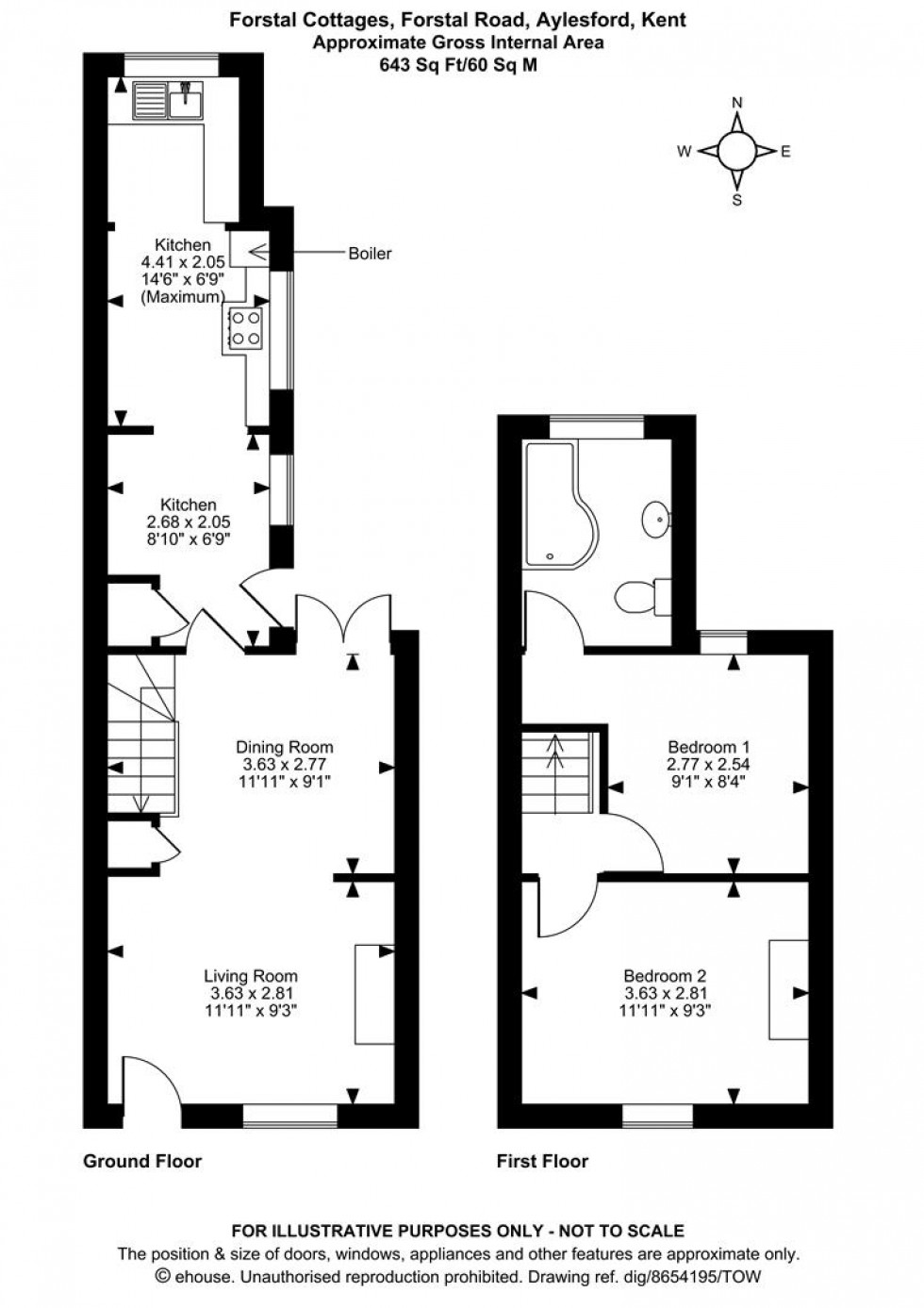 Floorplan for Forstal Road, Aylesford