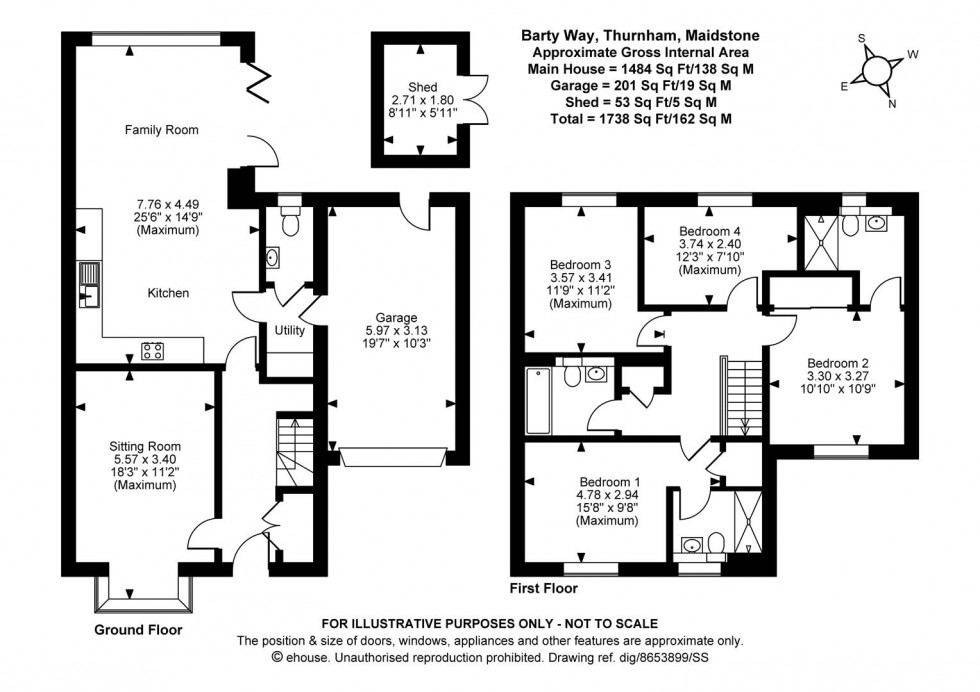 Floorplan for Barty Way, Thurnham, Maidstone