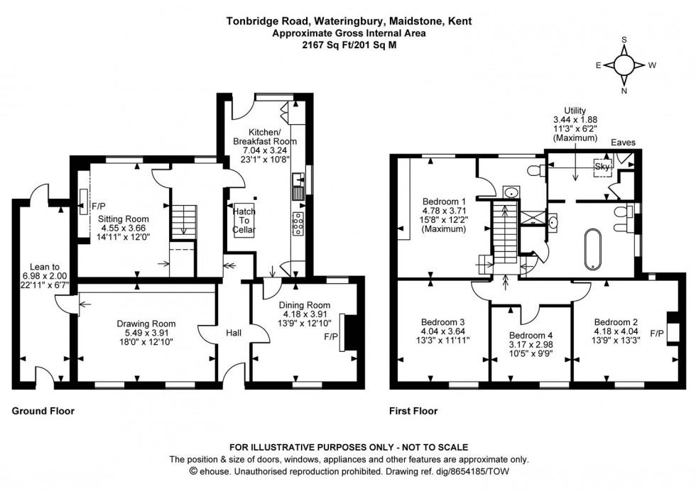 Floorplan for Tonbridge Road, Wateringbury, Maidstone