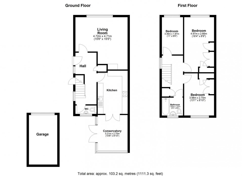 Floorplan for Hanover Road, Coxheath, Maidstone