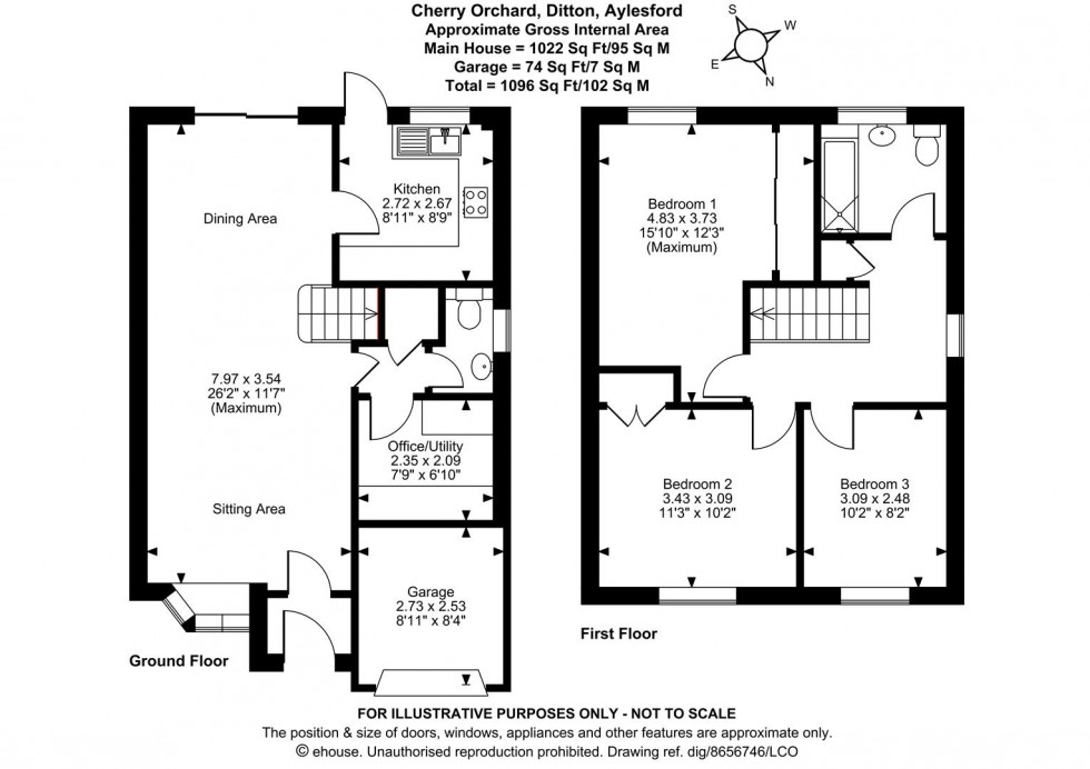 Floorplan for Cherry Orchard, Ditton, Aylesford