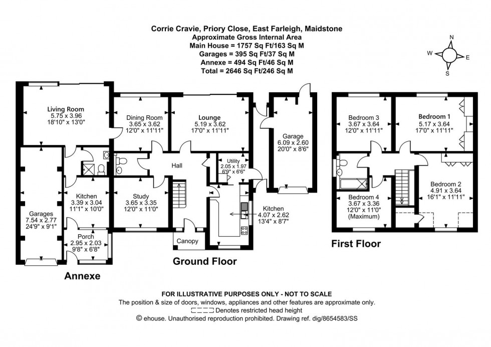 Floorplan for Priory Close, East Farleigh, Maidstone