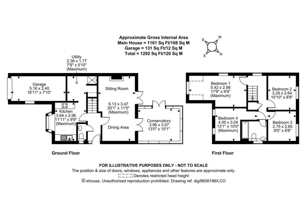 Floorplan for Coltsfoot Drive, Weavering, Maidstone