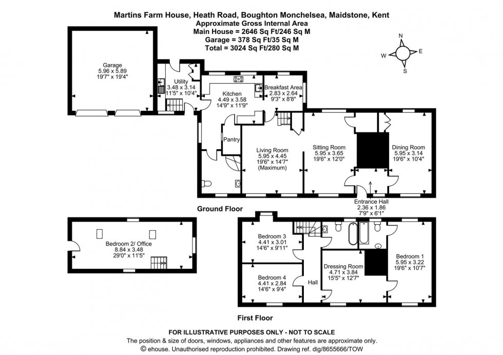 Floorplan for Heath Road, Boughton Monchelsea, Maidstone