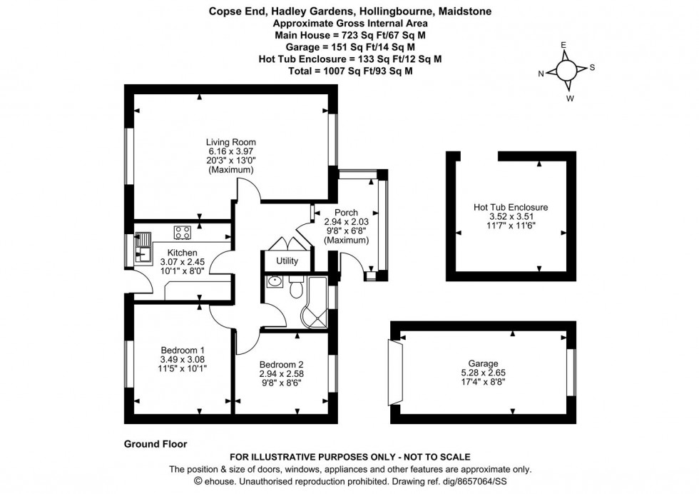 Floorplan for Hadley Gardens, Hollingbourne, Maidstone