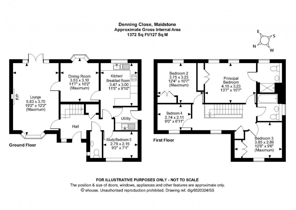Floorplan for Denning Close, Maidstone